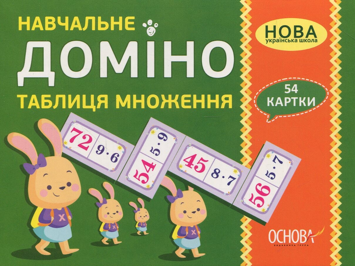 Навчальне доміно. Таблиця множення