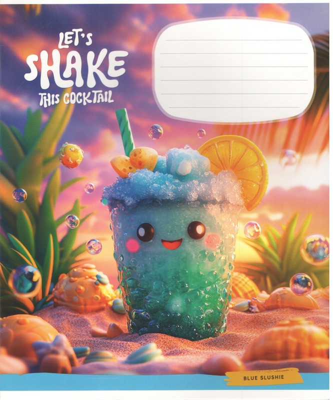 Зошит учнівський, 12арк., у косу лінію, ВД-лак, Школярик