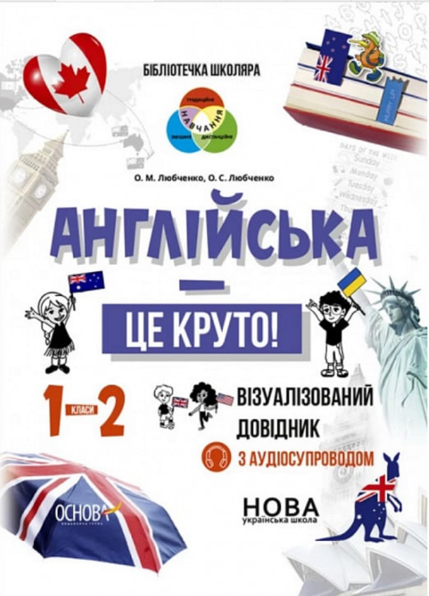 Англійська – це круто! Візуалізований довідник з аудіосупроводом. 1-2 класи