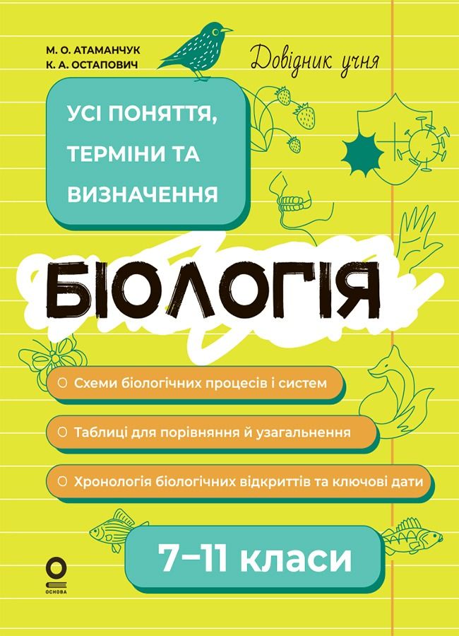 Довідник учня. Біологія. Усі поняття, терміни та визначення. 7–11 класи (Електронна книга)