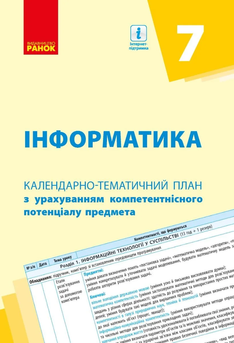 Інформатика. Календарно-тематичний план. 7 клас (Електронна книга)
