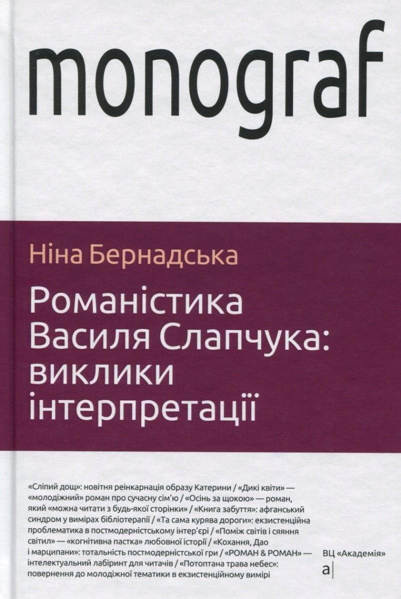 Романістика Василя Слапчука. Виклики інтерпретації